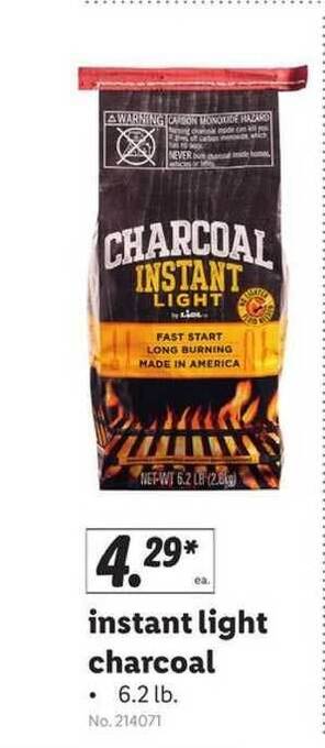 Lidl Instant Light Charcoal offer