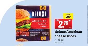 Lidl Deluxe American Cheese Slices offer