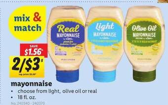 Lidl Mayonnaise offer