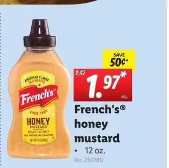 Lidl French's Honey Mustard offer