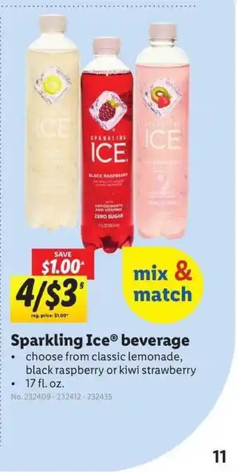 Lidl Sparkling Ice Beverage offer