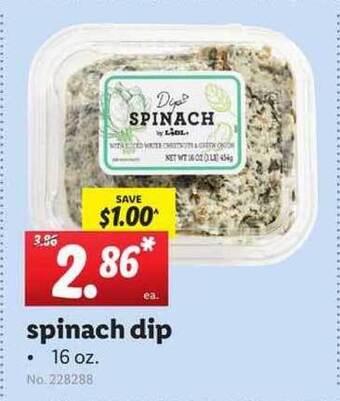Lidl Spinach Dip offer