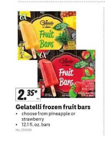 Lidl Gelatelli Frozen Bars offer