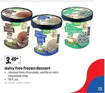 Lidl Dairy Free Frozen Dessert offer