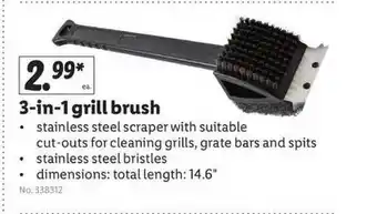 Lidl 3-in-1 Grill Brush offer
