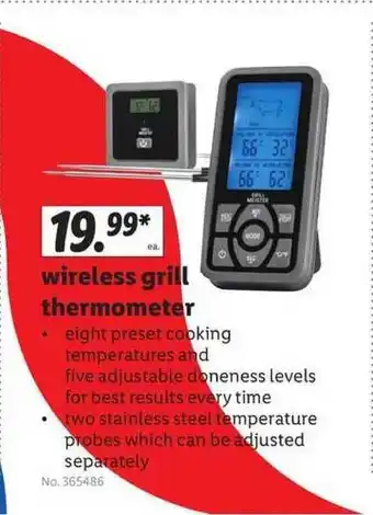 Lidl Wireless Grill Thermometer offer