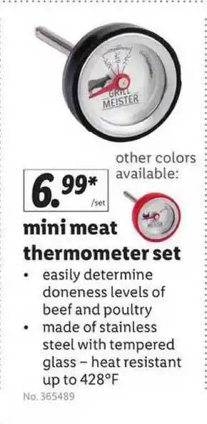 Lidl Mini Meat Thermometer Set offer