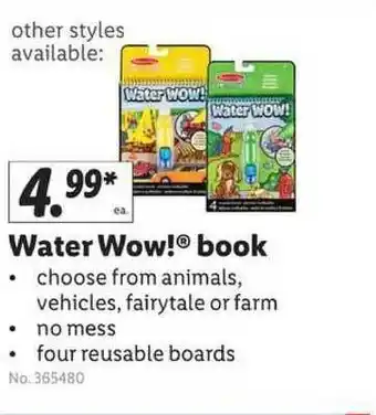 Lidl Water Wow! Book offer