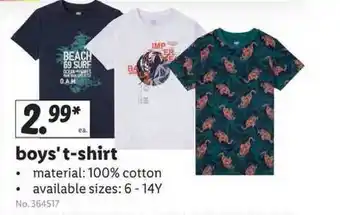 Lidl Boys' T-shirt offer