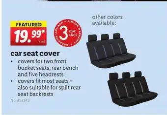 Lidl Car Seat Cover offer