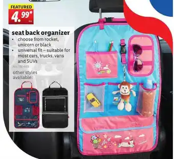 Lidl Seat Back Organizer offer