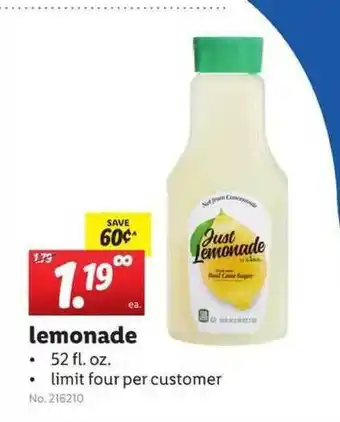 Lidl Lemonade offer