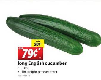 Lidl Long English Cucumber offer