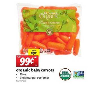 Lidl Organic Baby Carrots offer