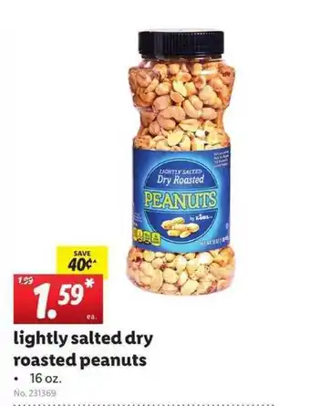 Lidl Lightly Salted Dry Roasted Peanuts offer
