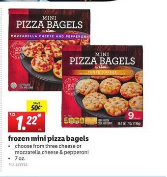 Lidl Frozen Mini Pizza Bagels offer