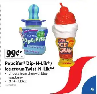 Lidl Popcifer Dip-n-lik - Ice Cream Twist-n-lik offer