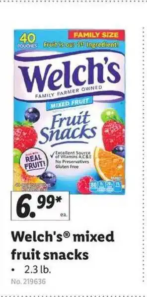 Lidl Welch's Mixed Fruit Snacks offer