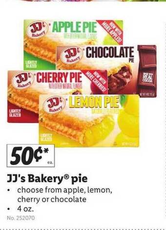 Lidl Jj's Bakery Pie offer