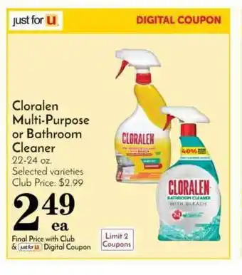 Pavilions Cloralen Multi-purpose Or Bathroom Cleaner offer
