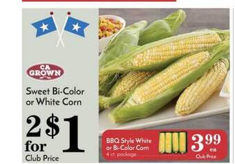 Pavilions Sweet Bi-color Or White Corn offer