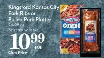 Pavilions Kingsford Kansas City Pork Ribs Or Pulled Pork Platter offer