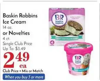 Pavilions Baskin Robbins Ice Cream Or Novelties offer