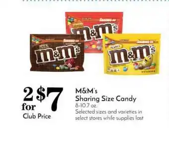 Pavilions M& M's Sharing Size Candy offer