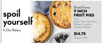 Bristol Farms Bristol Farms 9 Inch Fruit Pies offer