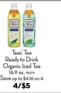 Bristol Farms Tea's Tea Ready To Drink Organic Iced Tea offer