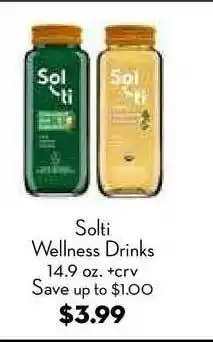 Bristol Farms Solti Wellness Drinks offer