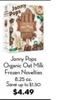 Bristol Farms Jonny Pops Organic Oat Milk Frozen Novelties offer