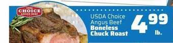 County Market USDA Choice Angus Beef Boneless Chuck Roast offer