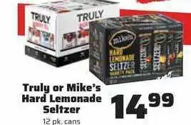 County Market Truly Or Mike's Hard Lemonade Seltzer offer