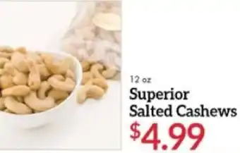 Martin's Superior Salted Cashews 12 oz offer