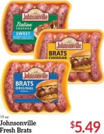 Martin's Johnsonville Fresh Brats 19 oz offer
