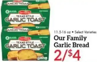 Martin's Our Family Garlic Bread 11.5-16 oz offer