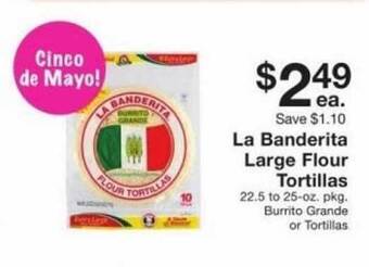 Fairway Store Market La Banderita Large Flour Tortillas offer