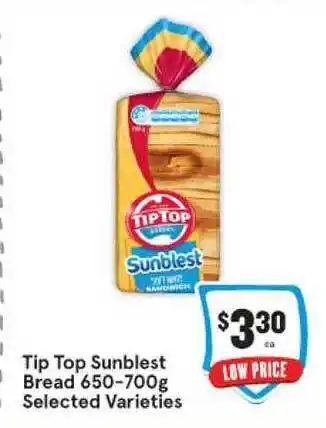 IGA Tip Top Sunblest Bread offer