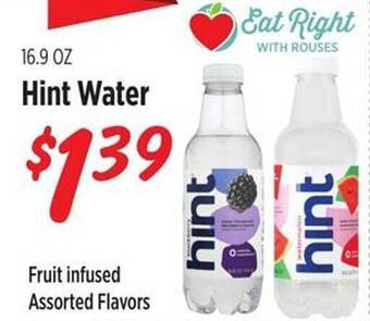 Rouses Hint Water offer