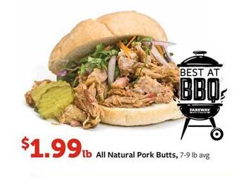 Fareway All Natural Pork Butts offer