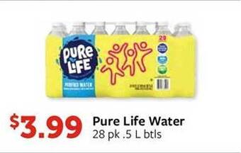 Fareway Pure Life Water offer