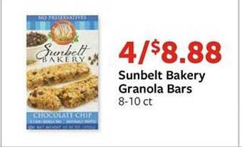 Fareway Sunbelt Bakery Granola Bars offer
