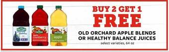 Fareway Old Orchard Apple Blends Or Healthy Balance Juices offer