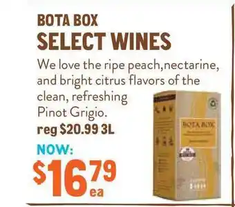 New Seasons Market Bota Box Select Wines offer