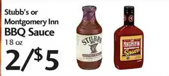 Sunset Foods Stubb's Or Montgomery Inn BBQ Sauce offer
