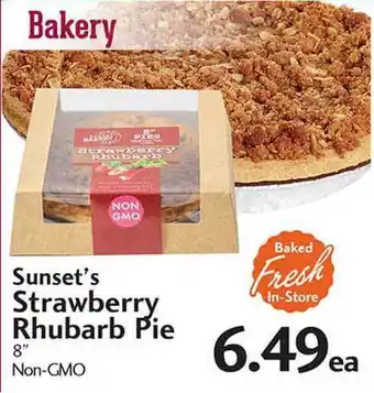 Sunset Foods Sunset's Strawberry Rhubarb Pie offer