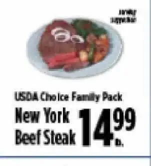 Usda Choice Family Pack New York Beef Steak