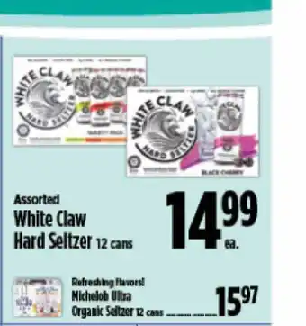 KTA Super Stores White Claw Hard Seltzer , Michelob Ultra Organic Seltzer offer