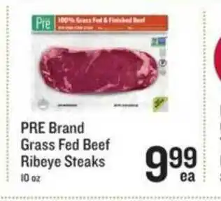 Lowes Foods Pre Brand Grass Fed Beef Ribeye Steaks offer